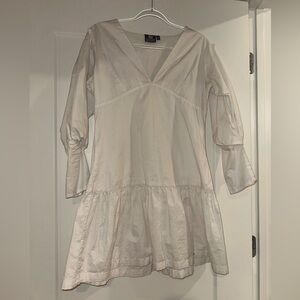 Elegant Cream Long Sleeve Dress